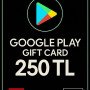 Google Play hediye kodu 250 TRY