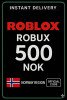 Roblox 500 NOK Game Card (NO)
