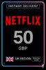 Netflix Gift Card 50 GBP UK