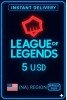 League Of Legends NA 5 Usd Riot Gift Card