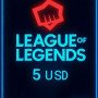 League Of Legends NA 5 Usd Riot Gift Card