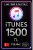iTunes Hediye Kartı 1500 TL Bakiye