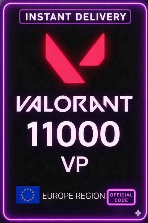 Valorant Points - 11000 VP (EU Server)