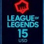 League Of Legends - 15 USD Riot Gift Card