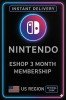 Nintendo eShop 3 Month Membership