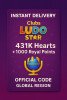 Clubs Ludo Star - 431K Hearts + 1000 Royal Points
