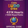 Clubs Ludo Star - 431K Hearts + 1000 Royal Points