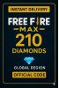 Free Fire MAX 210 Diamonds