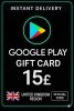Google Play Gift Card - United Kingdom UK 15 £