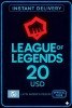 League Of Legends - 20 USD Riot Gift Card