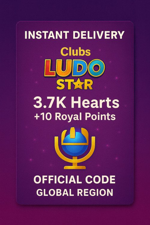 Clubs Ludo Star - 3.7K Hearts + 10 Royal Points