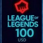 League Of Legends - 100 USD Riot Gift Card
