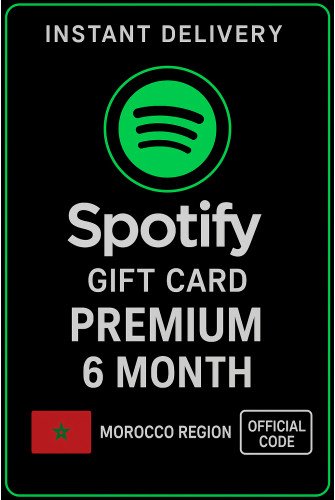 Spotify Gift Card Morocco - 6 Month Premium