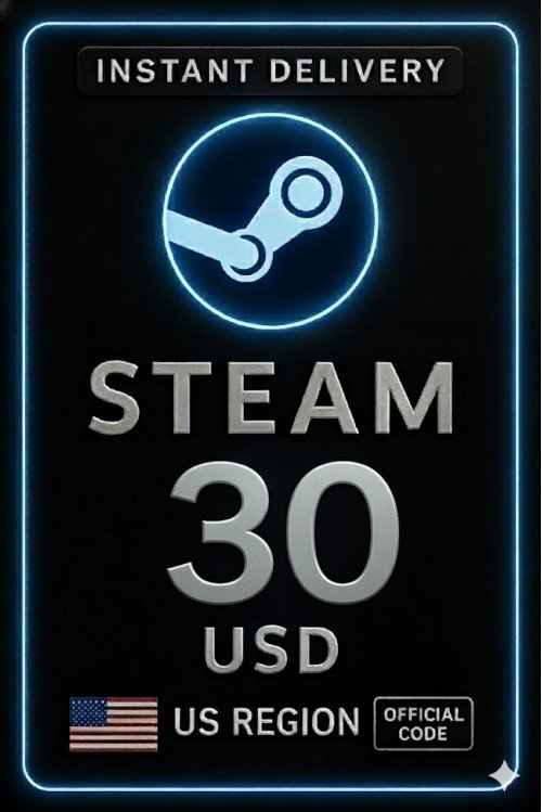 Steam Wallet Card 30 USD