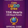 Clubs Ludo Star - 7.5 Hearts + 20 Royal Points