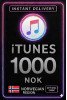 iTunes Gift Card 1000 NOK NO