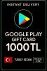 Google Play hediye kodu 1000 TRY