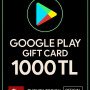 Google Play hediye kodu 1000 TRY
