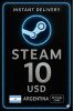 Steam Wallet Code - 10 USD (Argentina)